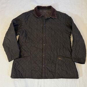 Vtg Barbour LIDDESDALE Quilted Jacket Brown Men's XXL (No Tag, See Measurements)